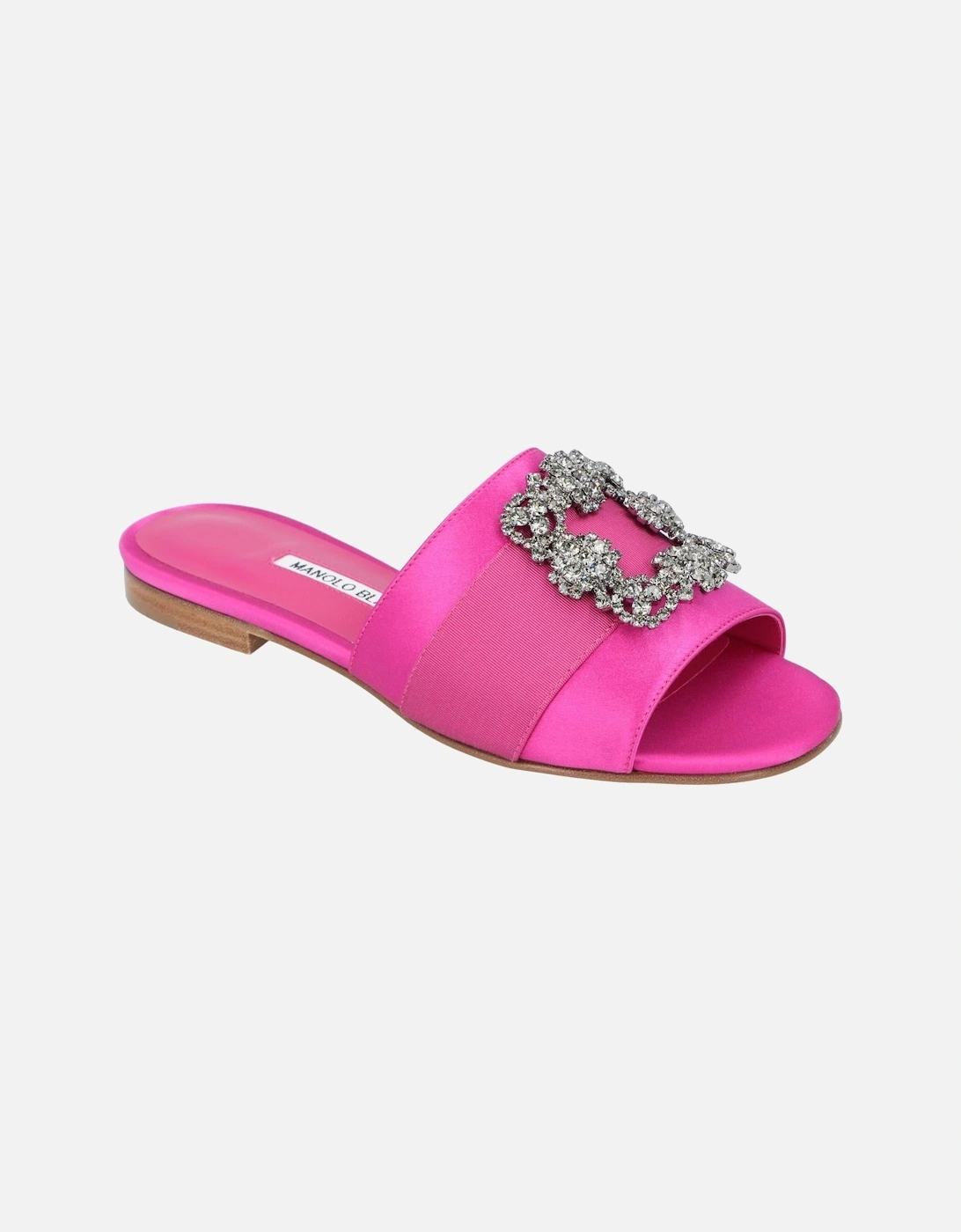 Purple Canvas and Satin Flat Shoes with Leather Lining and Sole