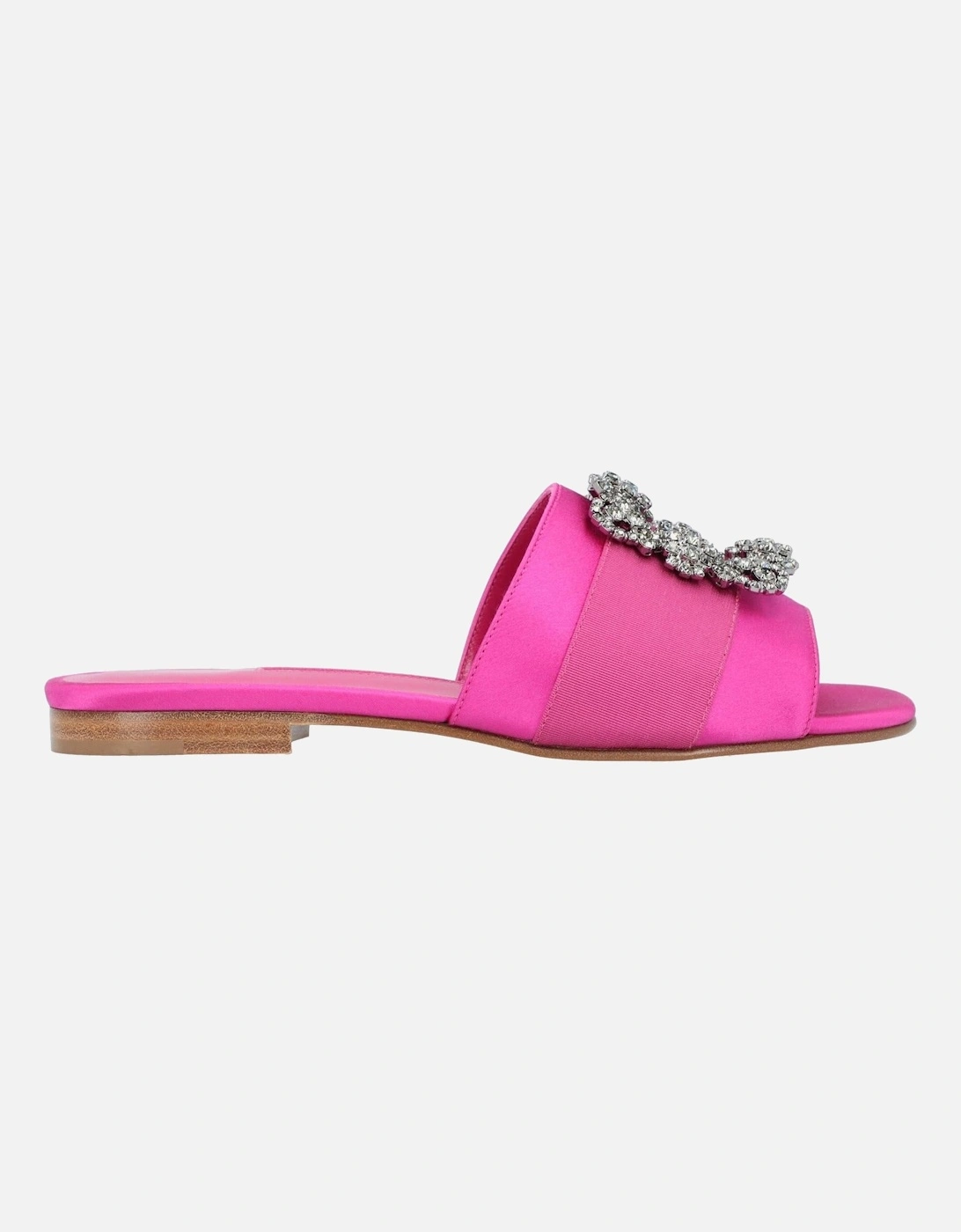 Purple Canvas and Satin Flat Shoes with Leather Lining and Sole, 7 of 6