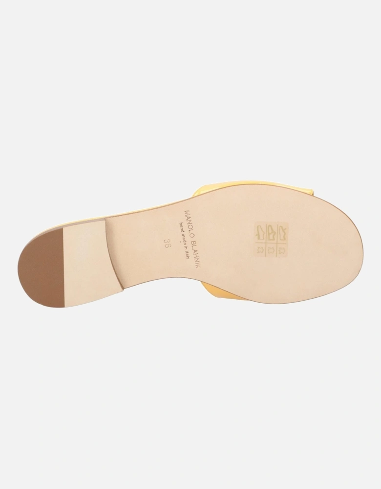 Layered Patent Leather Sandals with Flat Heel