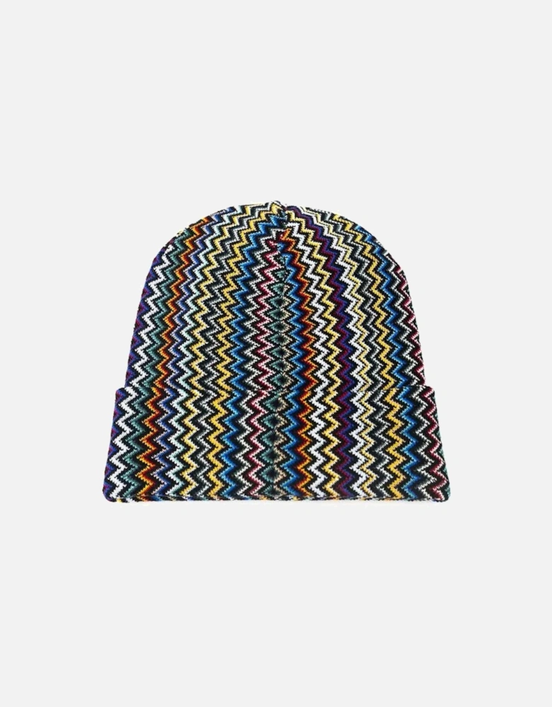 Zigzag Knit Beanie Multicolor