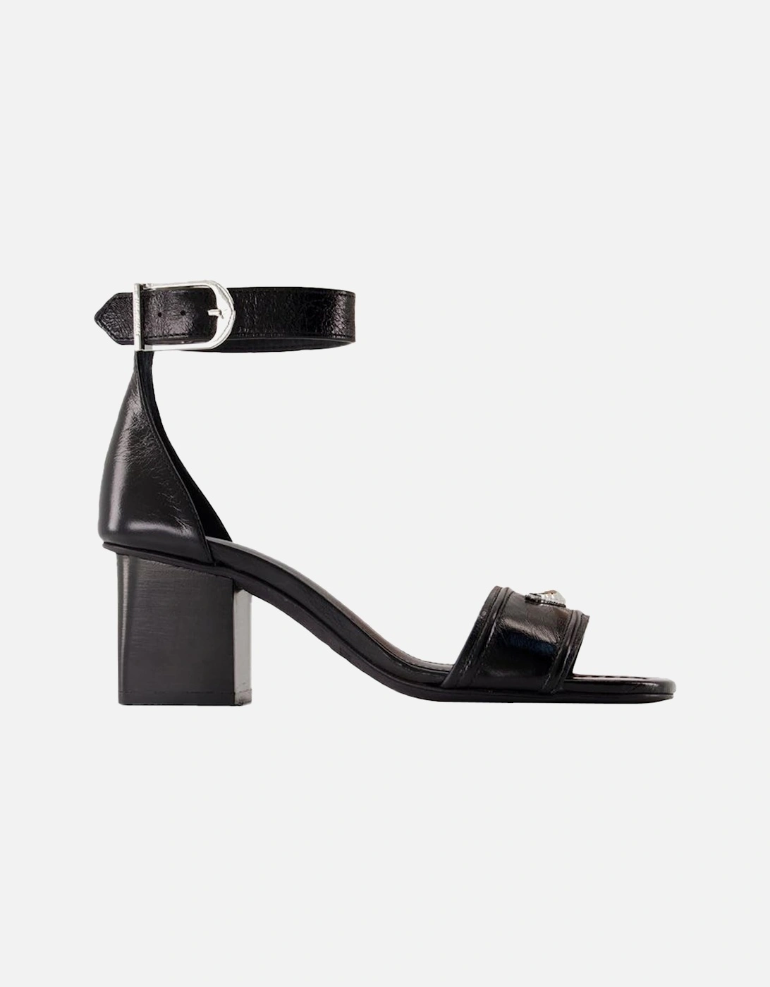 Leather Block Heel Sandals, 4 of 3
