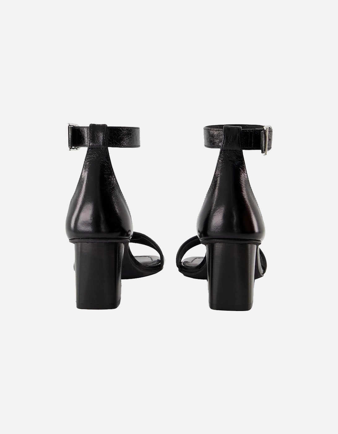 Leather Block Heel Sandals