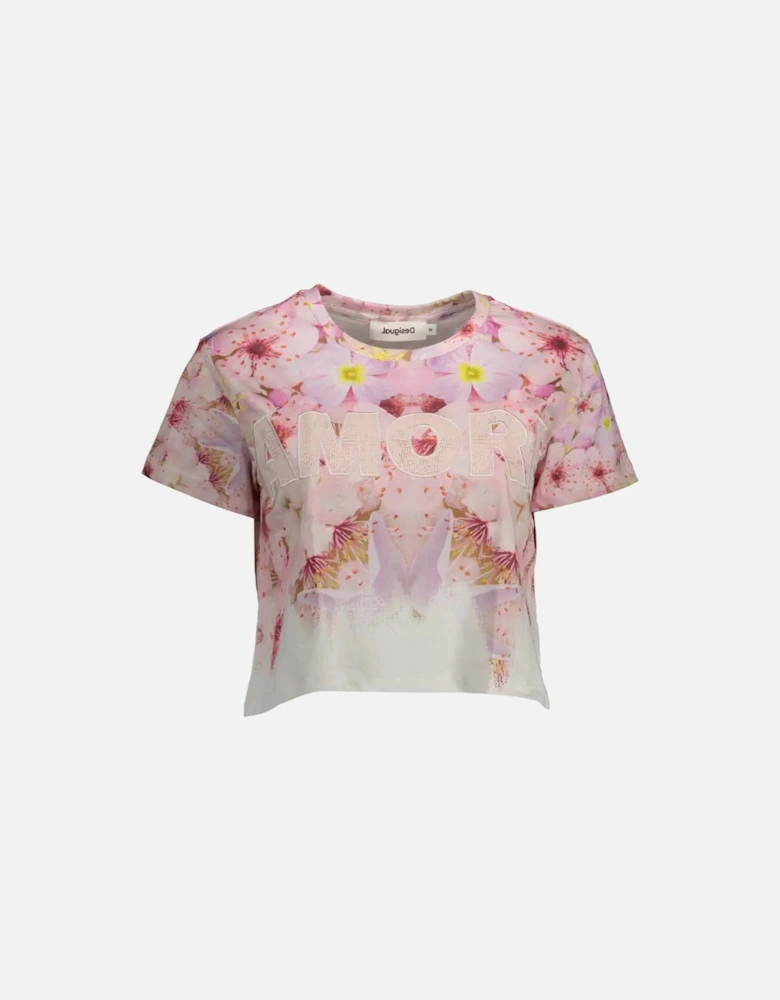 Floral Amor Crop Tee Short Sleeve Top