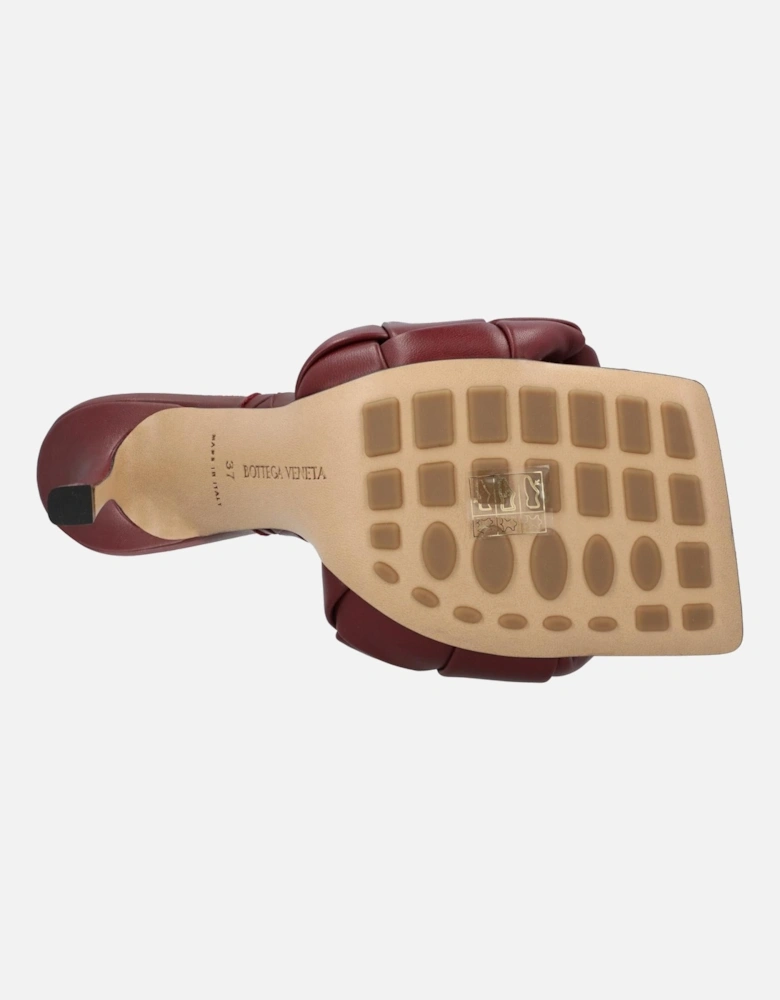 Intrecciato Leather Mules with Rubber-Injected Outsole and 9 cm Heel
