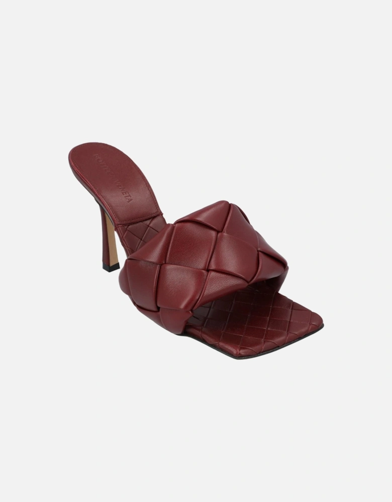 Intrecciato Leather Mules with Rubber-Injected Outsole and 9 cm Heel