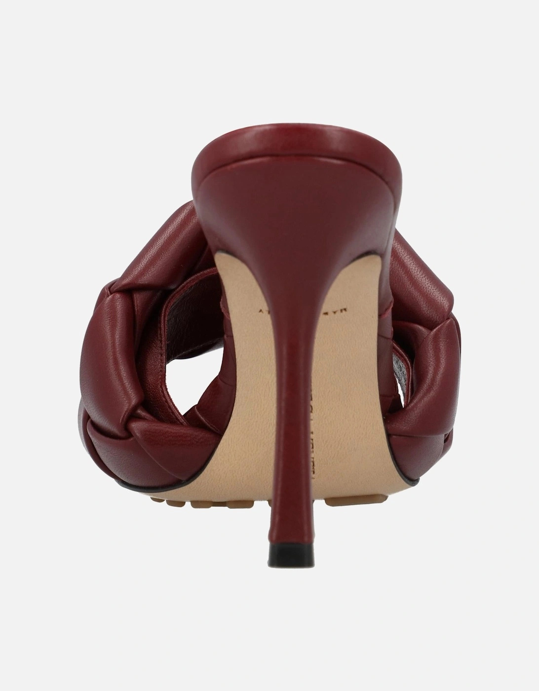 Intrecciato Leather Mules with Rubber-Injected Outsole and 9 cm Heel