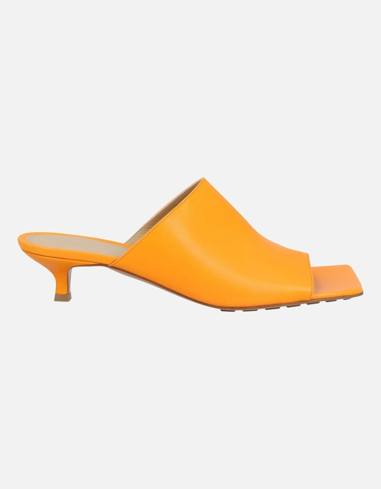 Kitten Heel Mules Square Toe