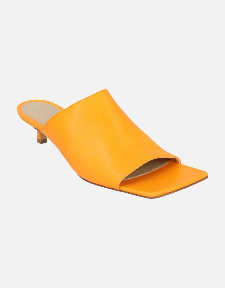 Kitten Heel Mules Square Toe