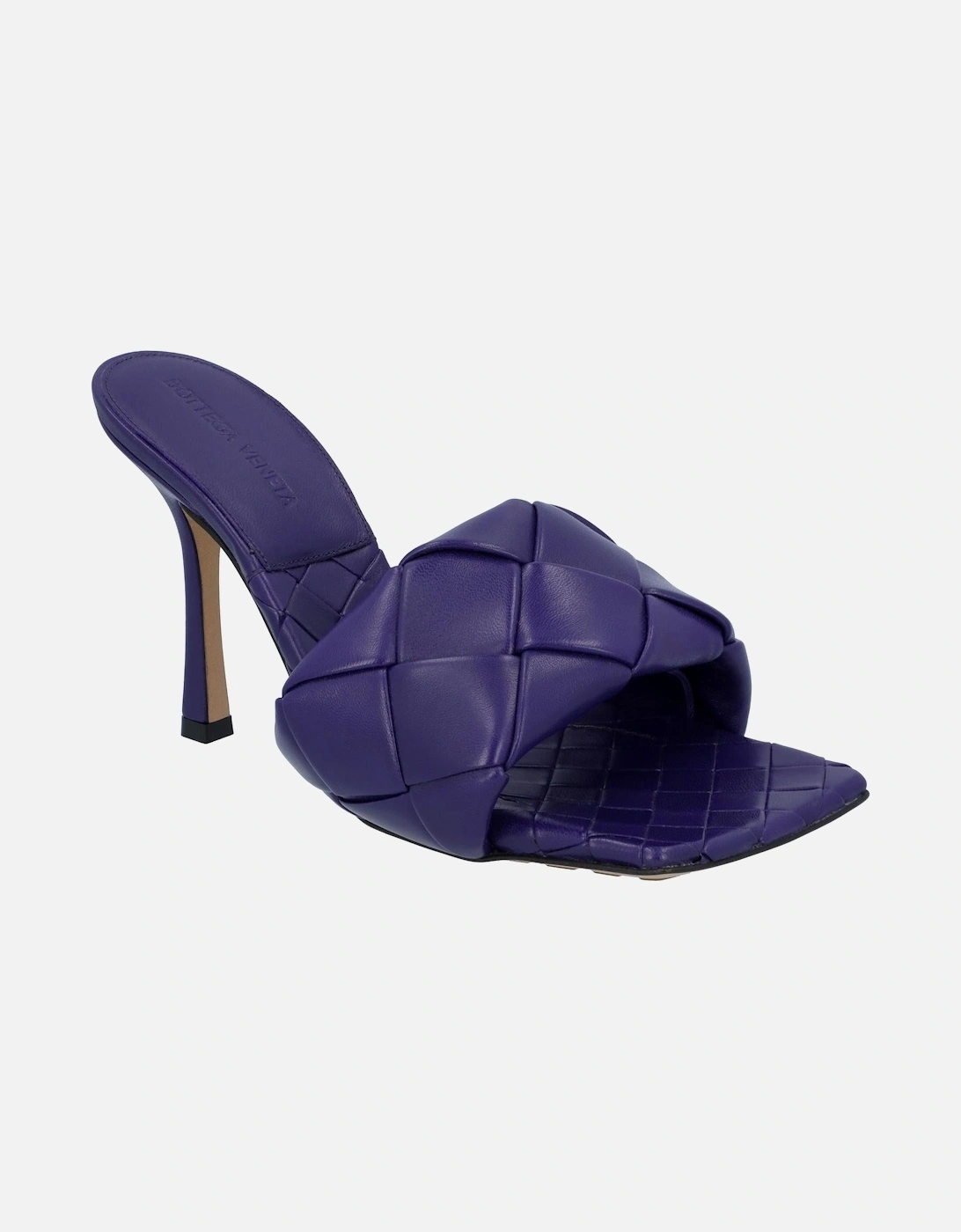Intrecciato Leather Mules with 9cm Heel