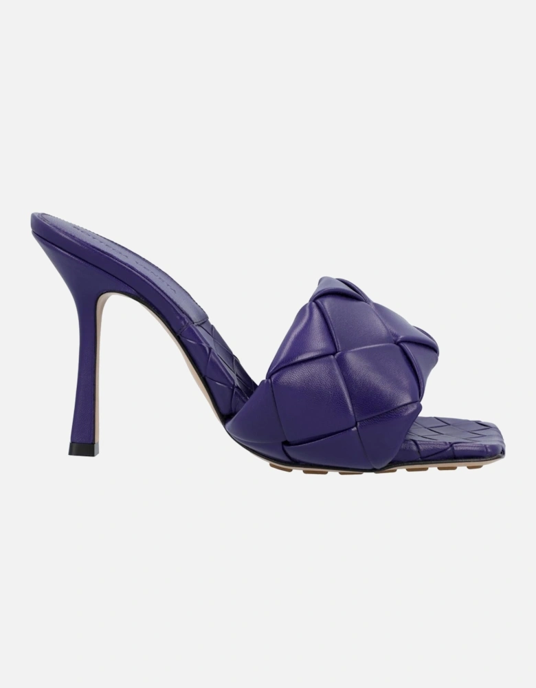 Intrecciato Leather Mules with 9cm Heel