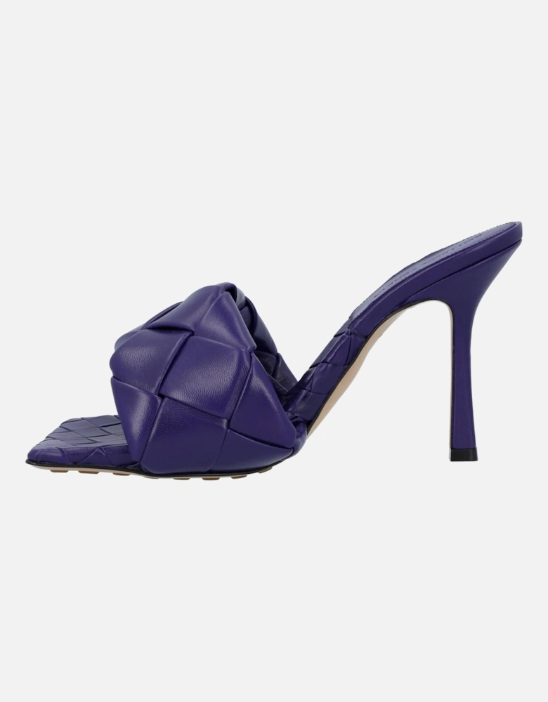 Intrecciato Leather Mules with 9cm Heel