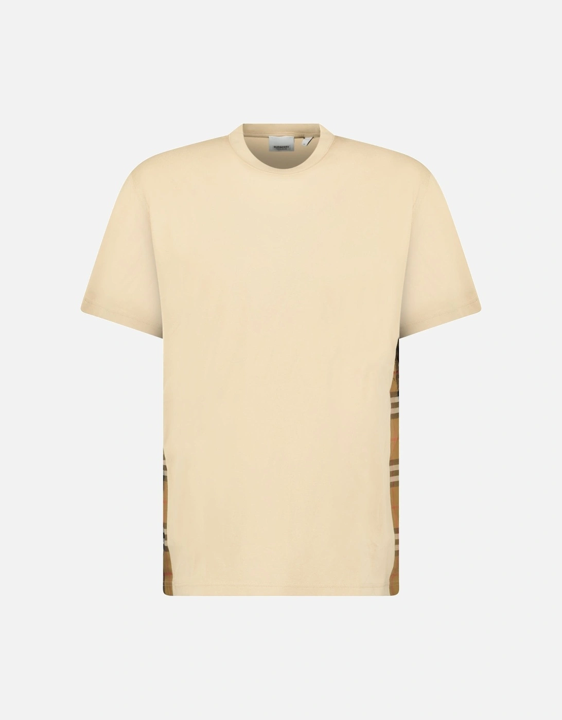 'Caris' Check Hem T-Shirt Soft Fawn, 5 of 4