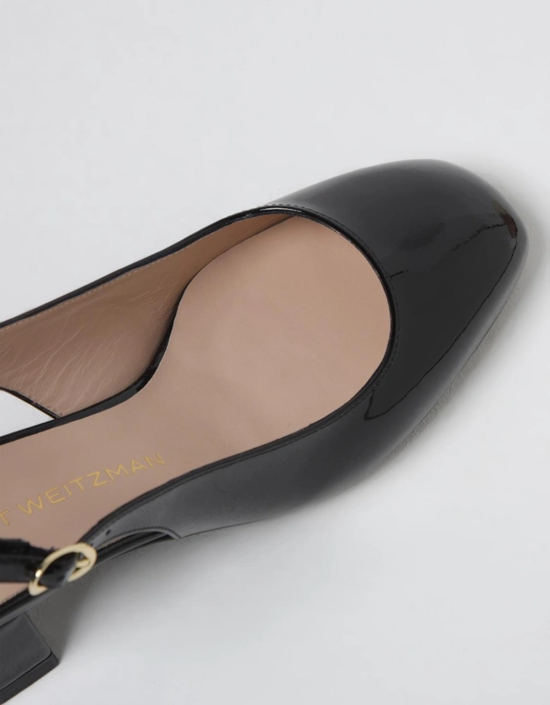 Low Block Heel Slingback Pumps