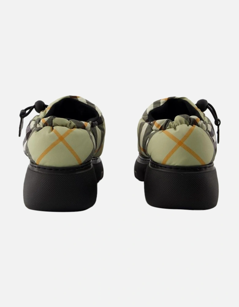 Beige Nylon Low Mules