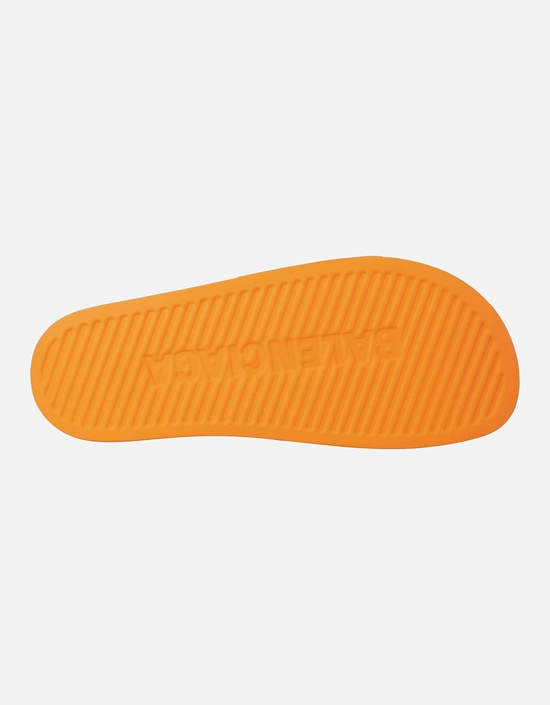 Matte Orange Rubber Sole Logo Pool Slide