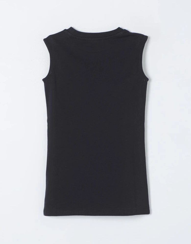 Sleeveless Embellished Logo Tee