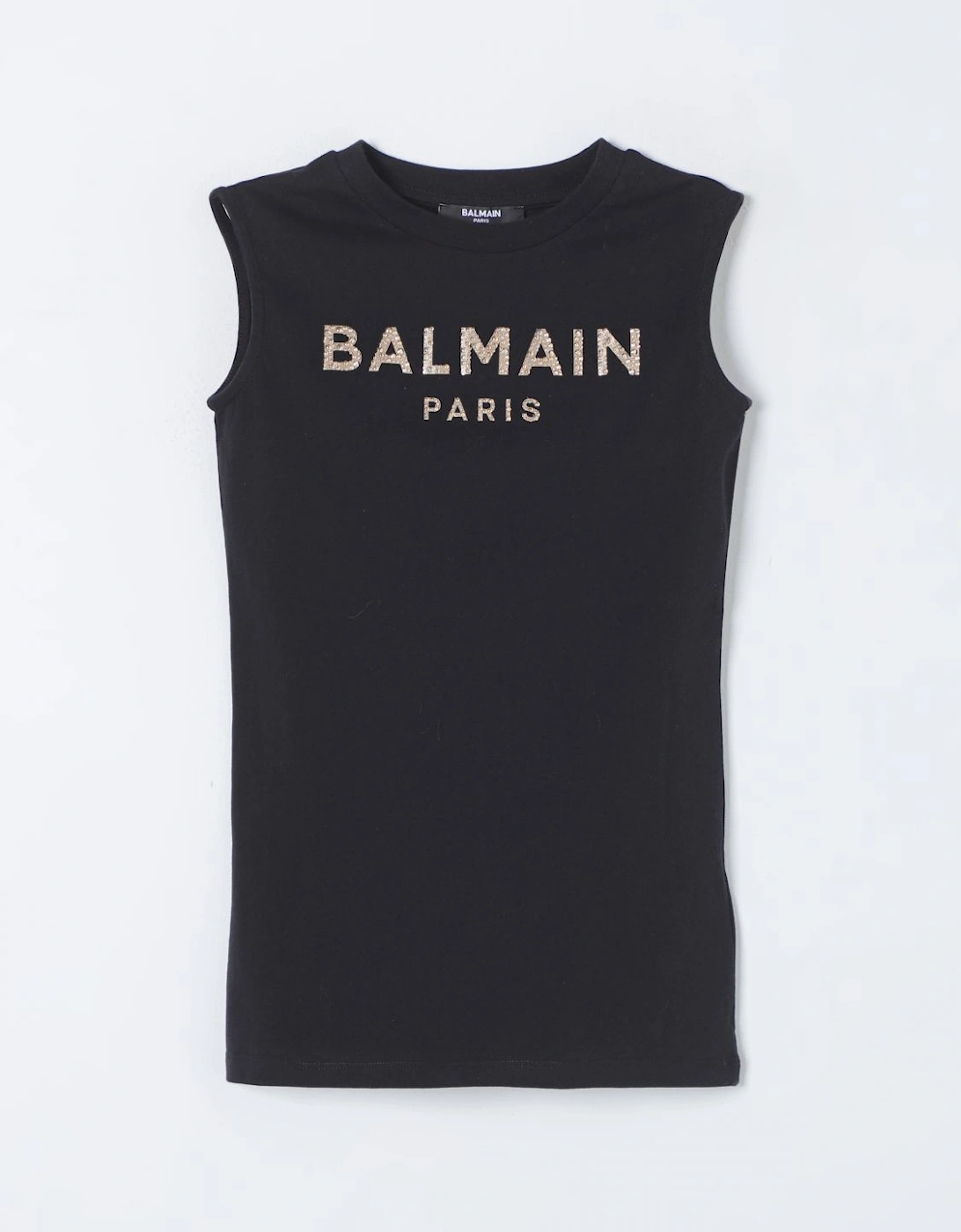 Sleeveless Embellished Logo Tee