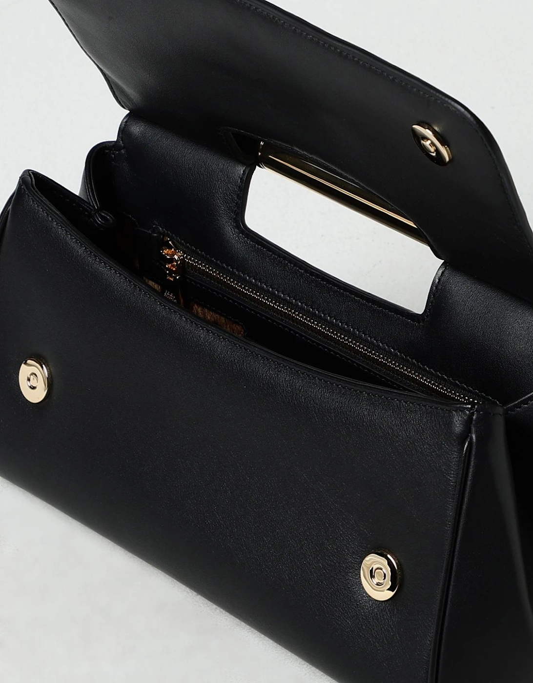 TopHandle Leather Clutch Bag