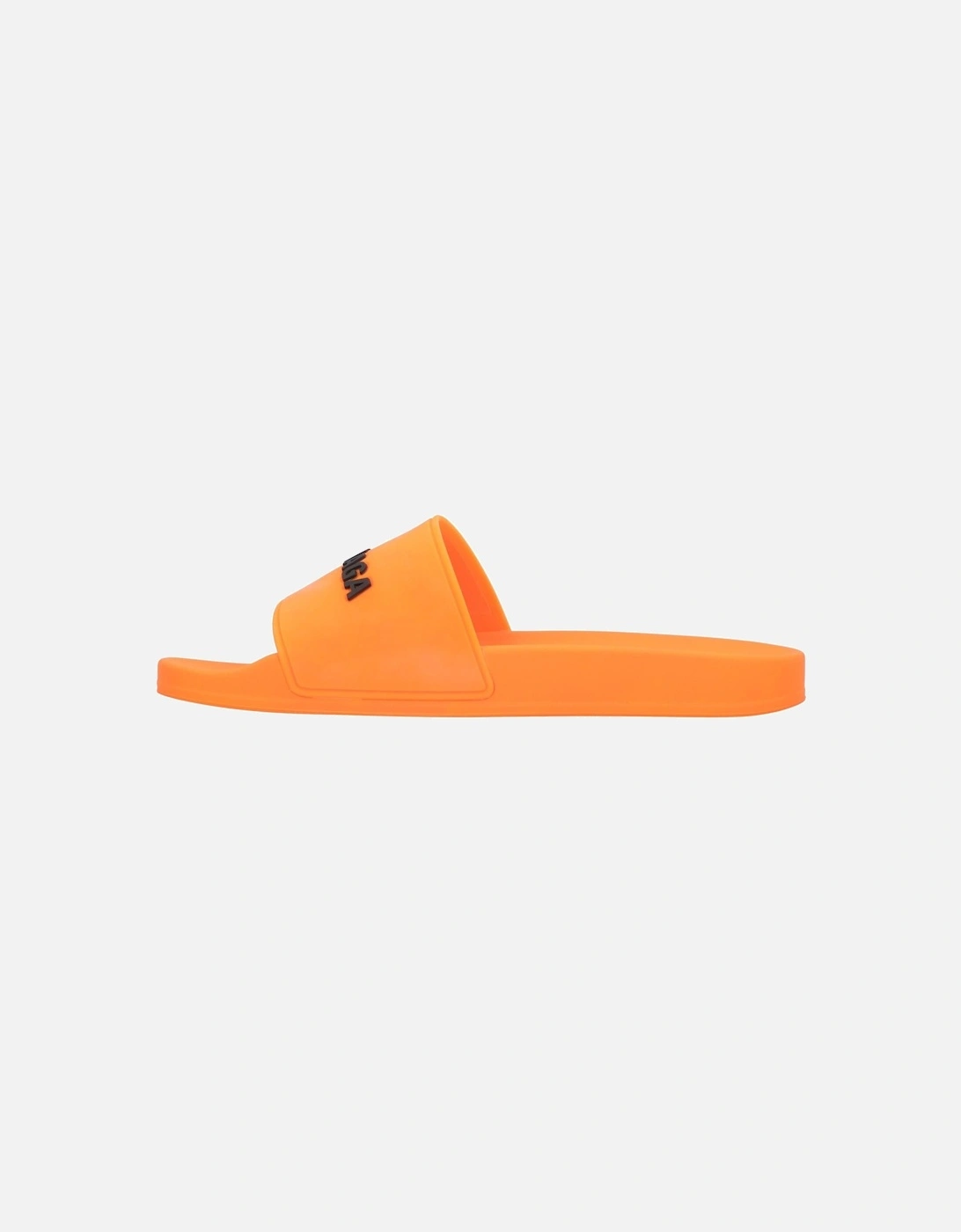 Orange Molded Rubber Pool Slide Sandals with 3D Logo
