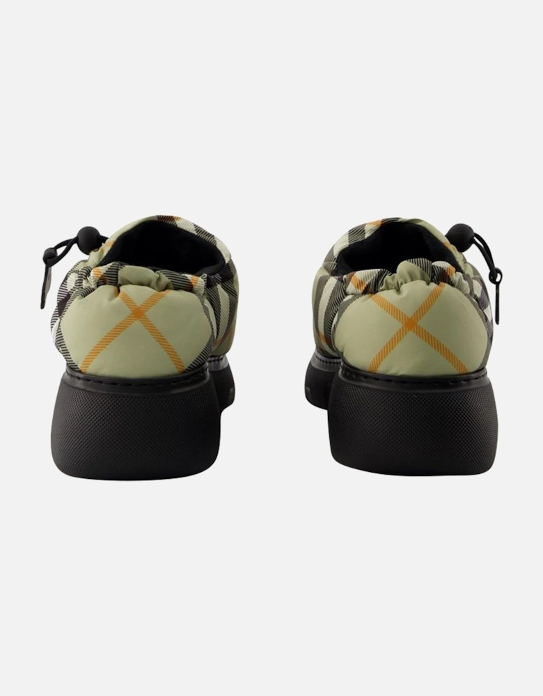 Beige Nylon Pillow Low Mules