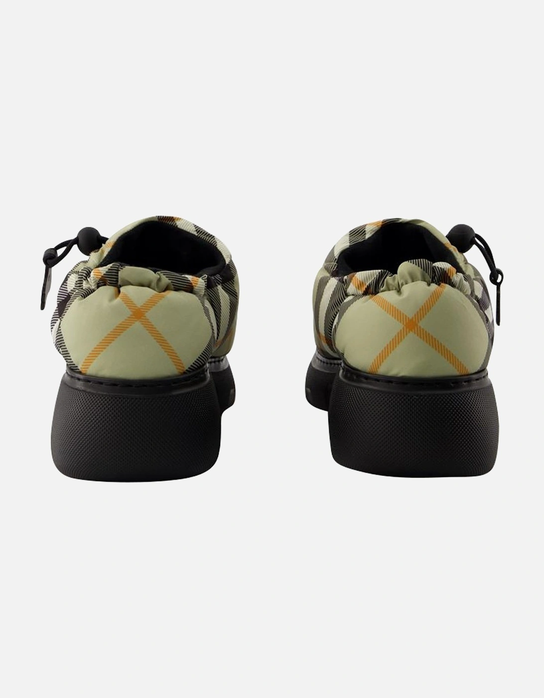 Beige Nylon Pillow Low Mules