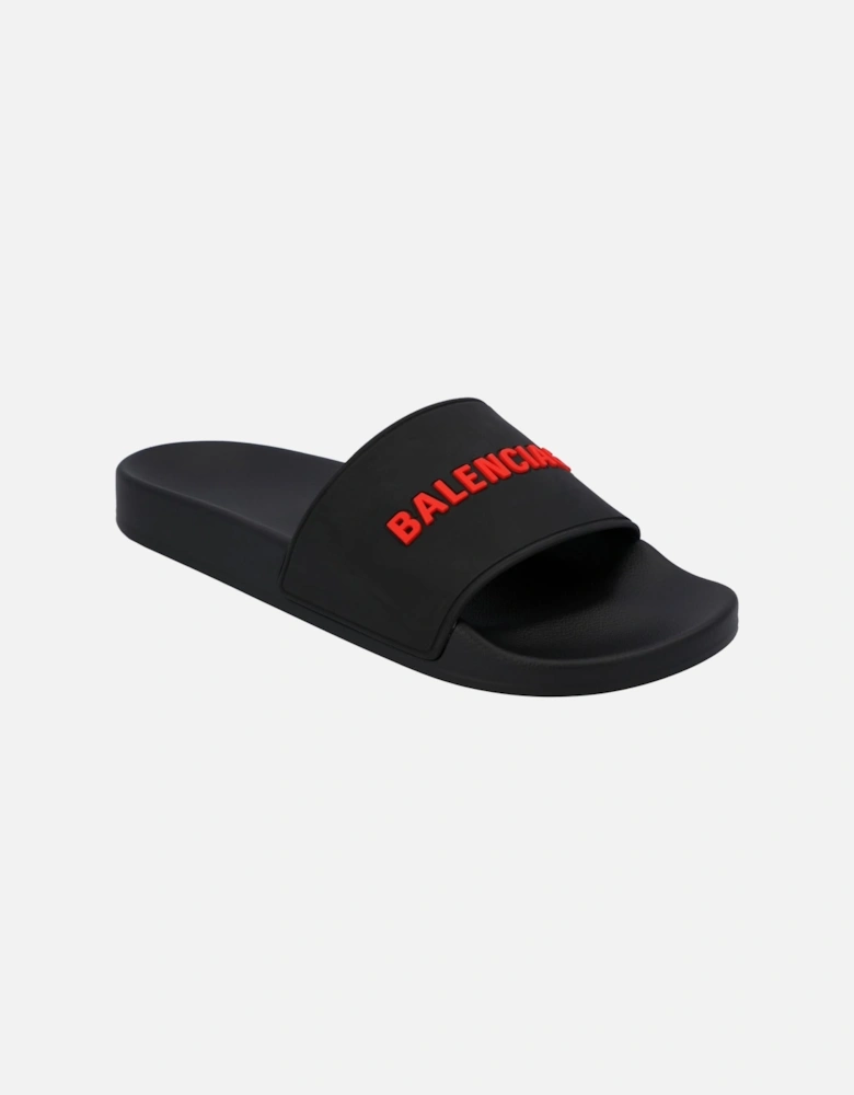 Black Logo Band Rubber Slide