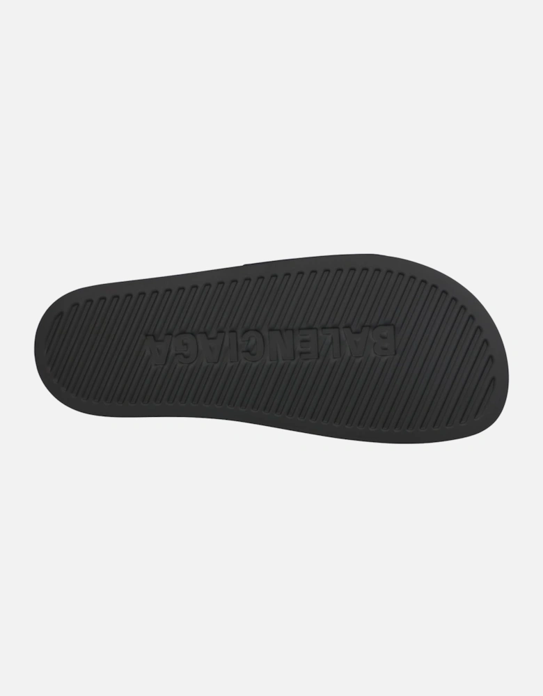 Black Logo Band Rubber Slide