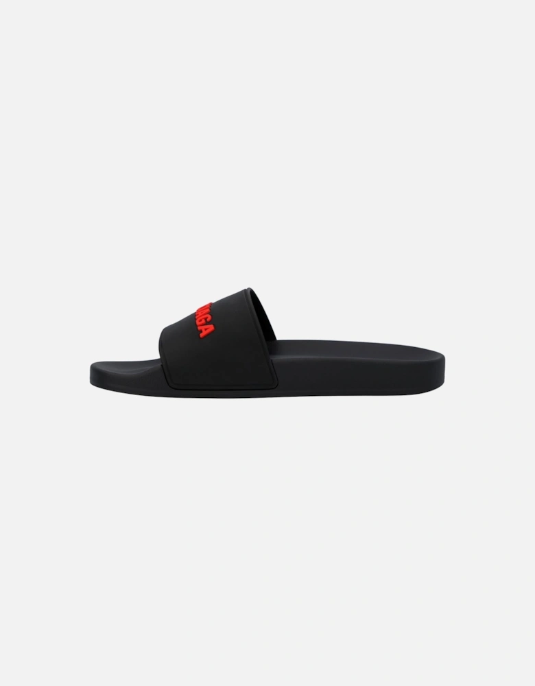 Black Logo Band Rubber Slide