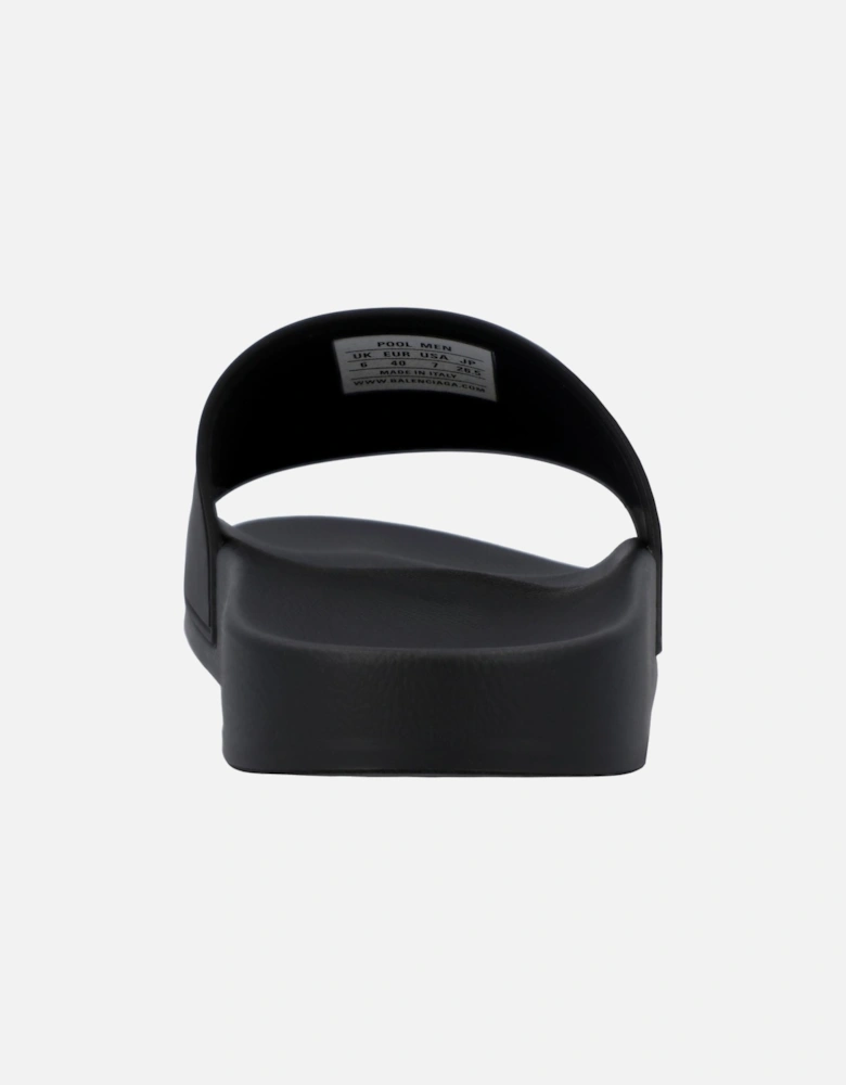 Black Logo Band Rubber Slide