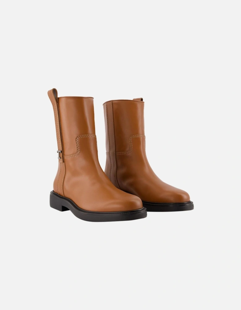 Leather MidCalf Boots