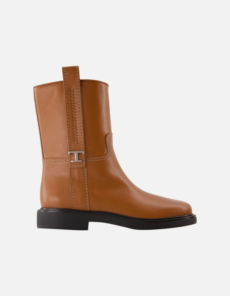 Leather MidCalf Boots