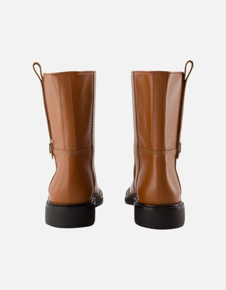 Leather MidCalf Boots