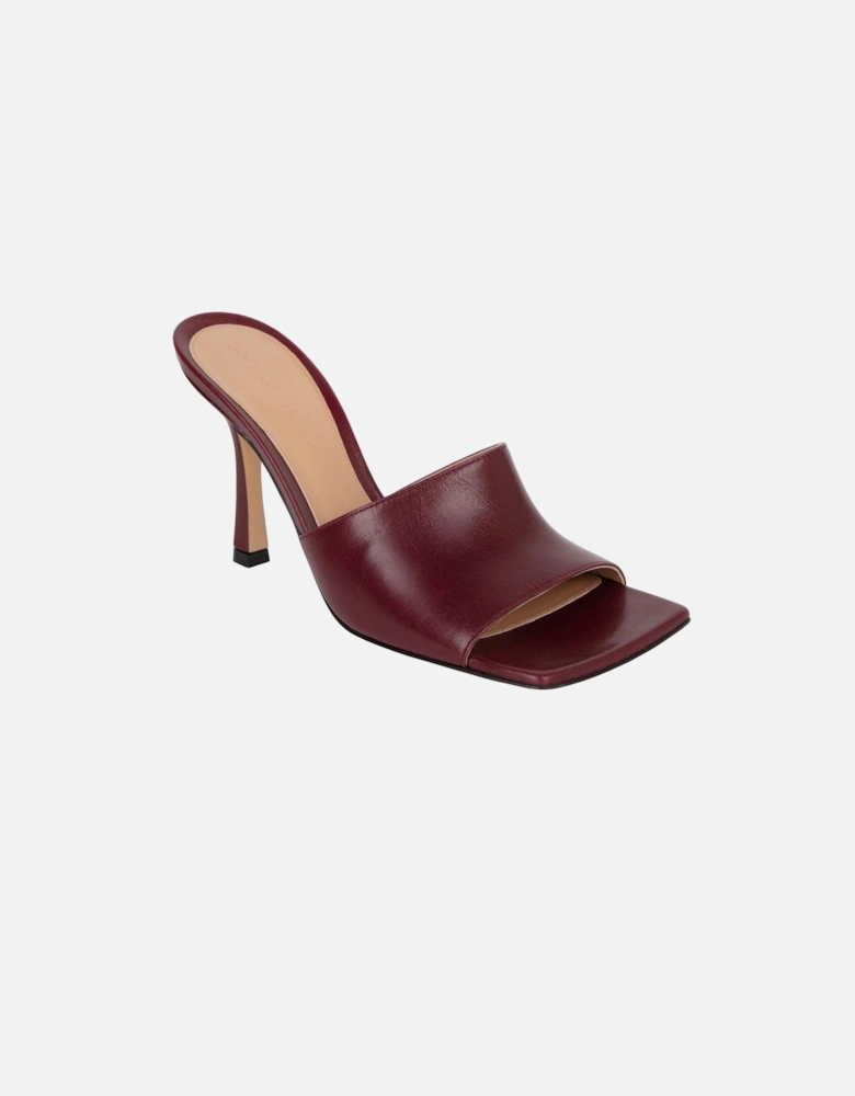 Leather SquareToe Mules