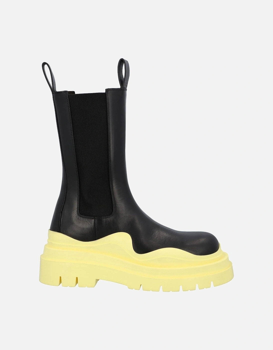 Stretch Leather Ankle Boots Padded Sole