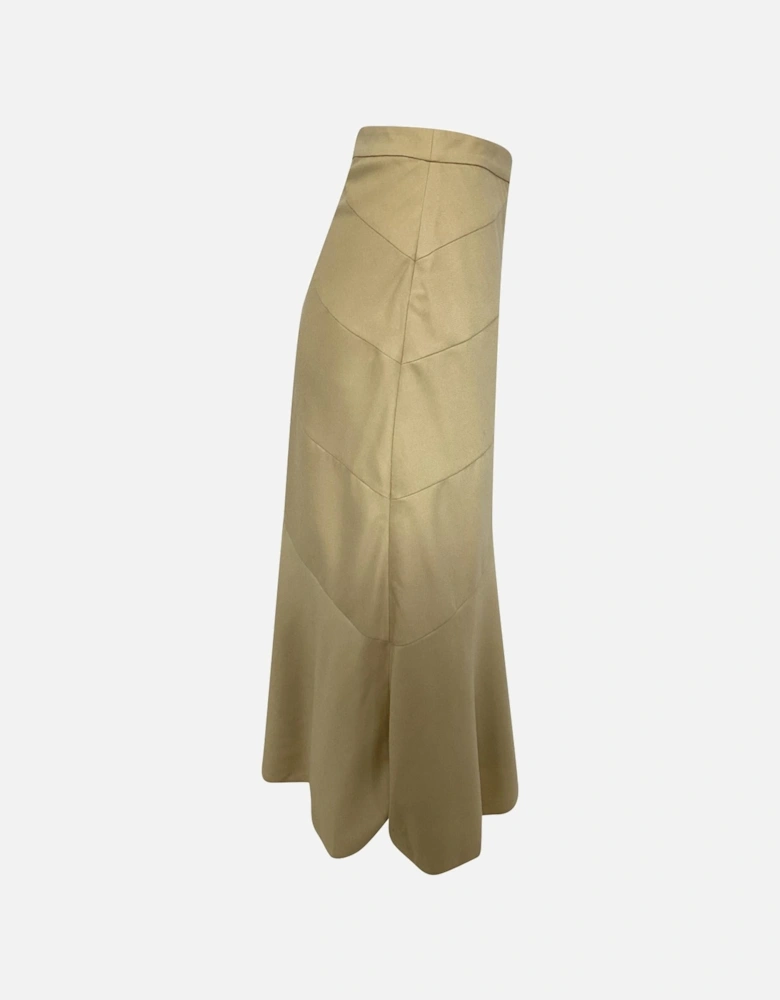 Diagonal Panel Midi Skirt