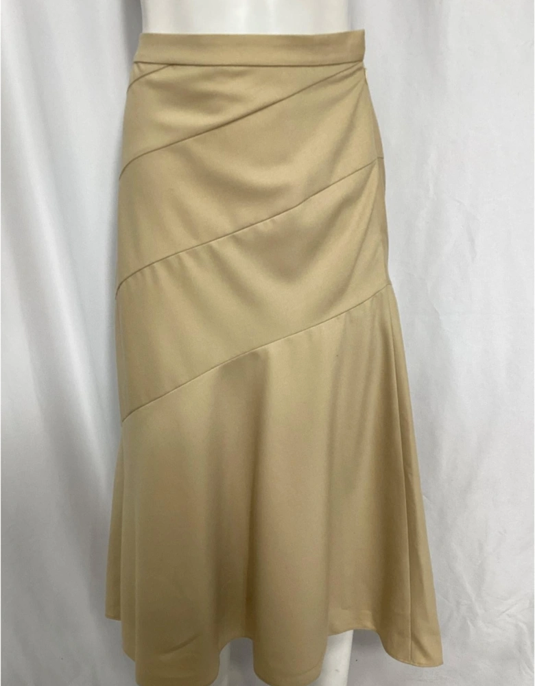 Diagonal Panel Midi Skirt