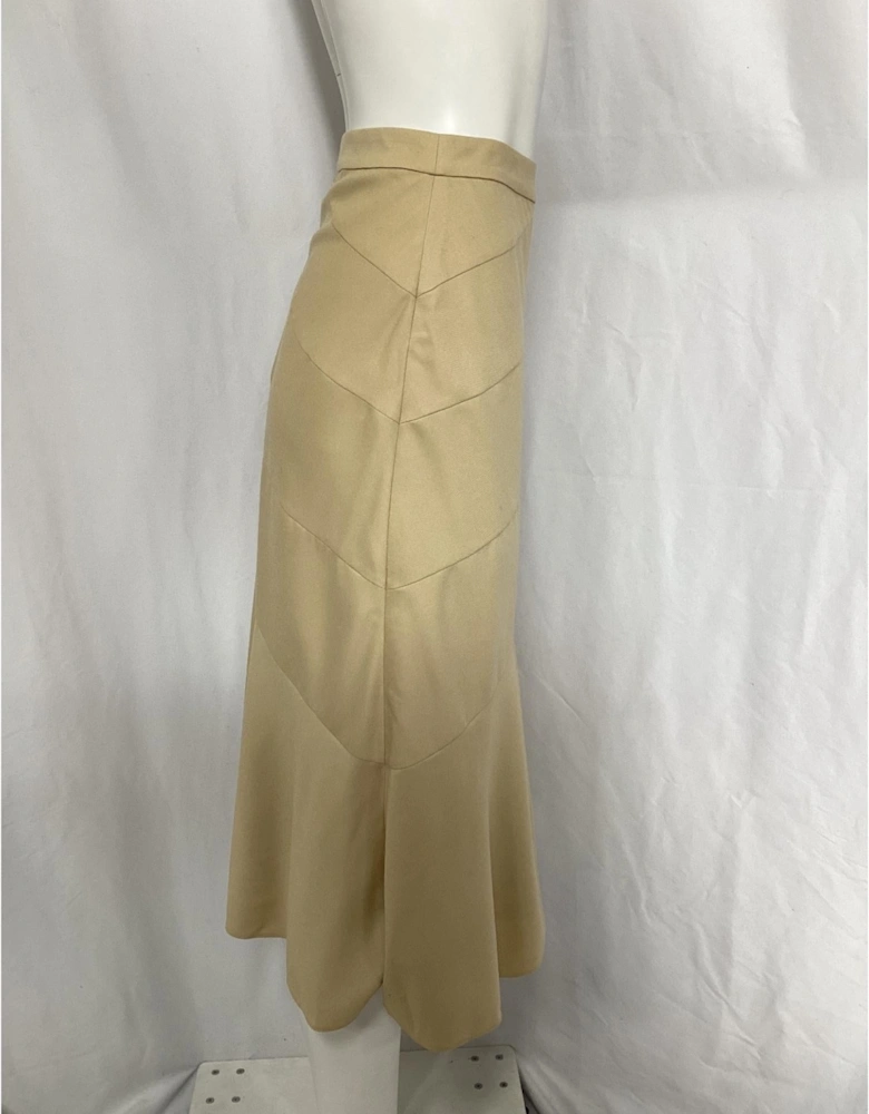 Diagonal Panel Midi Skirt
