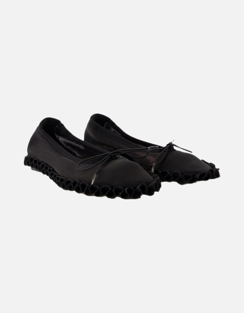 Ruffled Trim Ballerina Flats