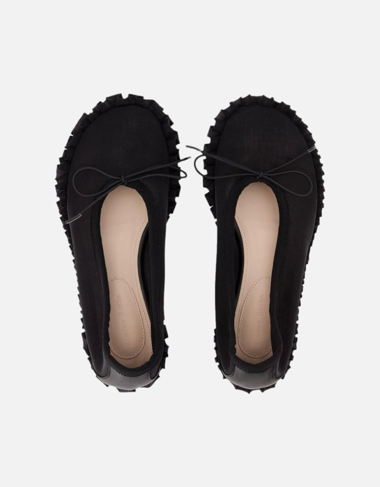 Ruffled Trim Ballerina Flats
