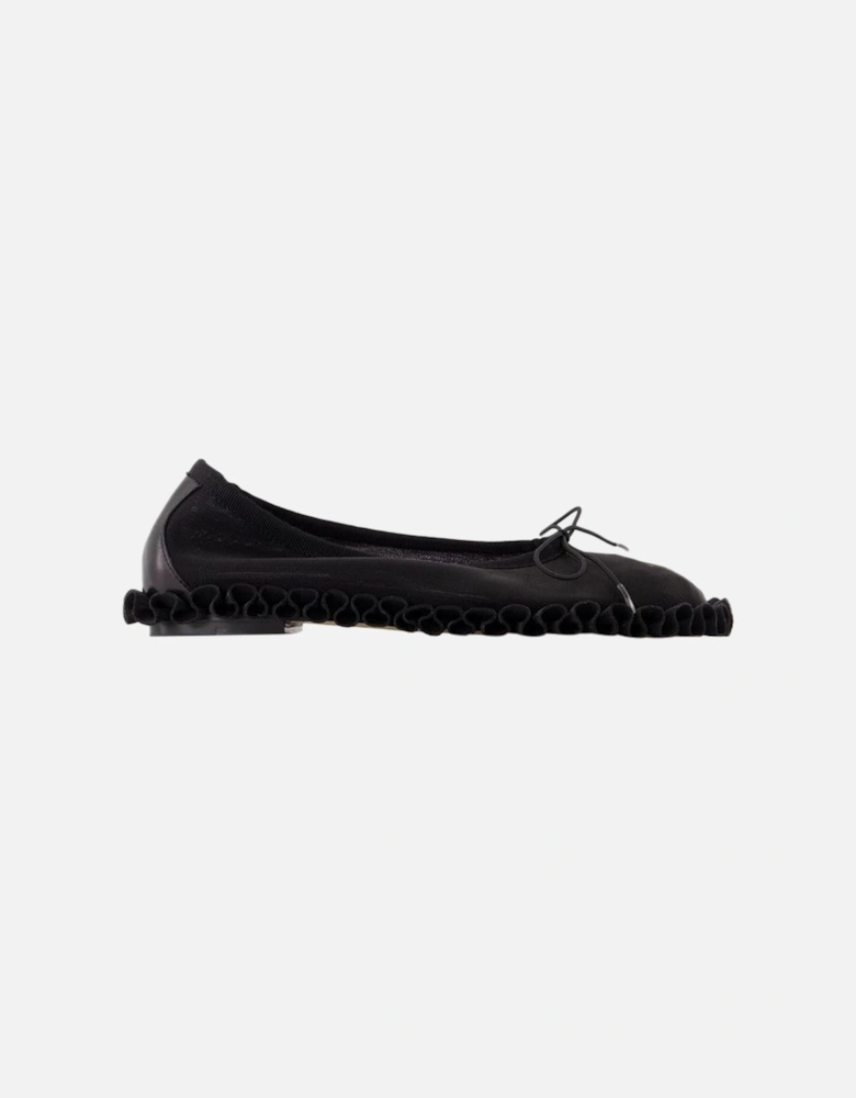 Ruffled Trim Ballerina Flats