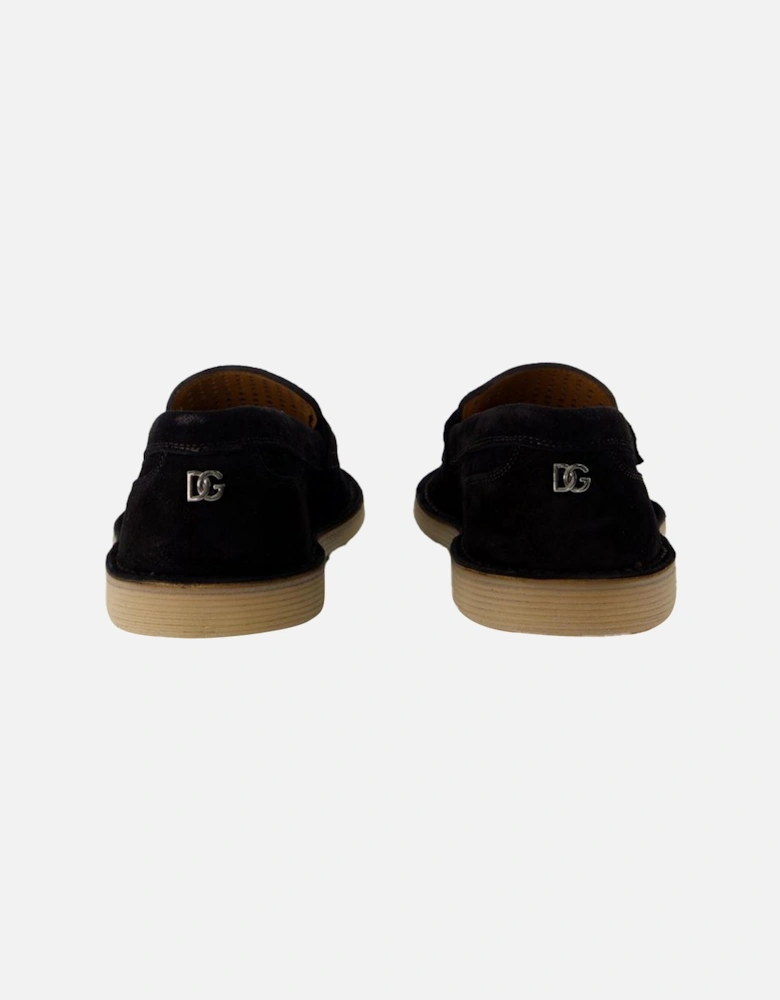 Perforated Suede Loafers
