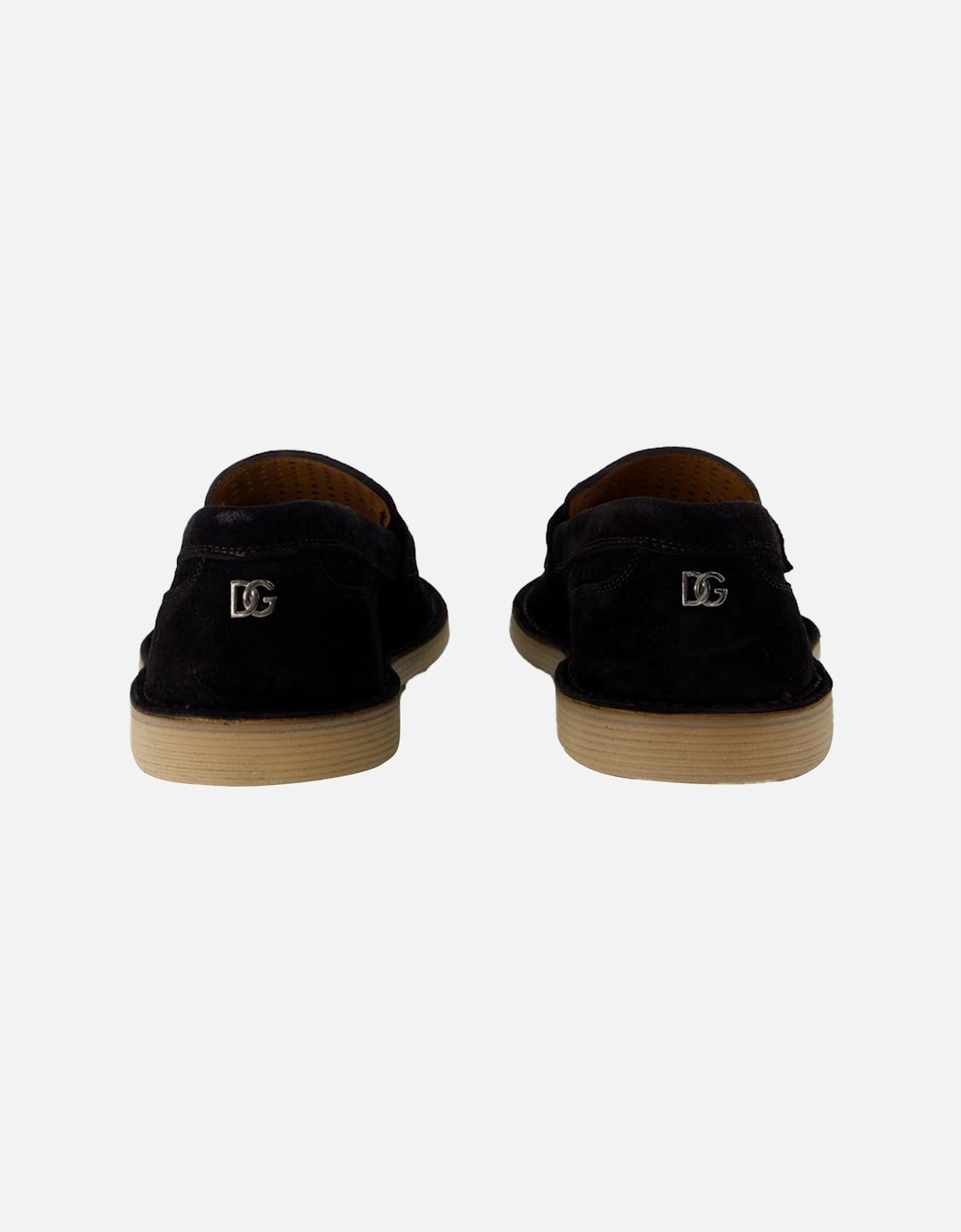Perforated Suede Loafers