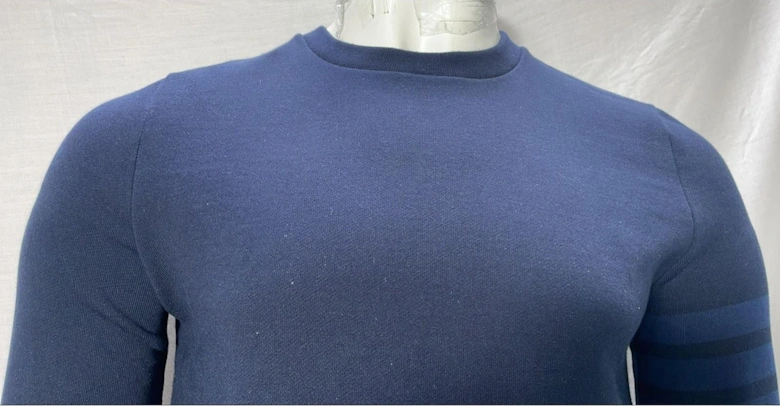 FourBar Stripe Detail Crewneck Sweater