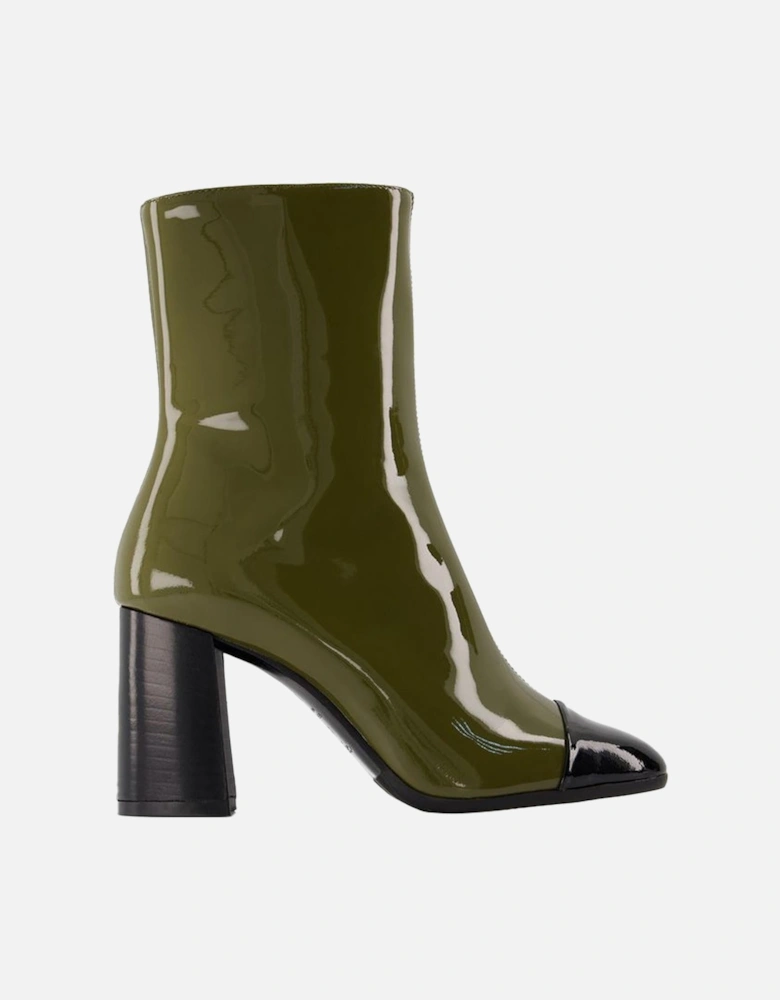 Patent Leather Ankle Boots