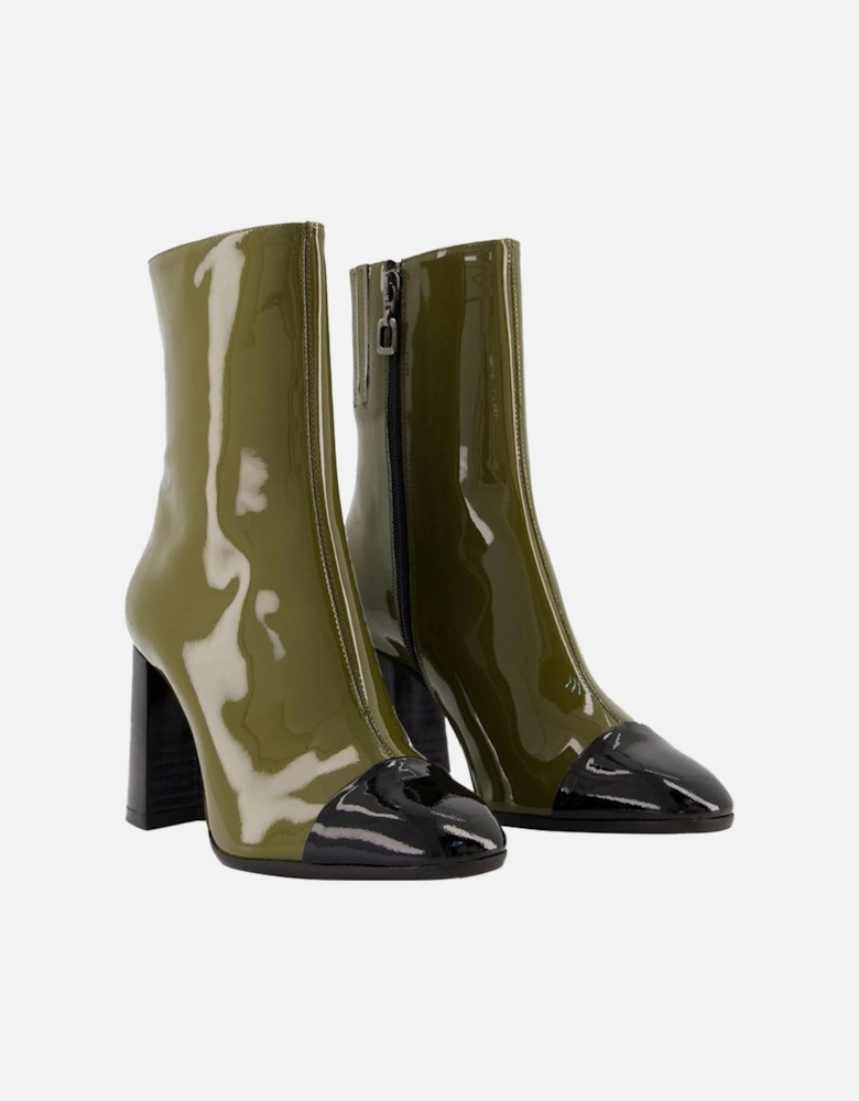 Patent Leather Ankle Boots