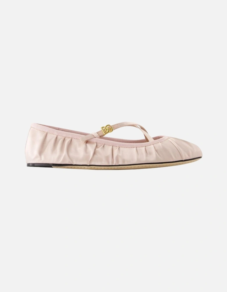 Ballet Flats Satin Crisscross Strap