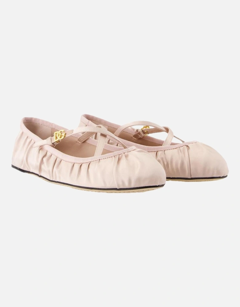 Ballet Flats Satin Crisscross Strap