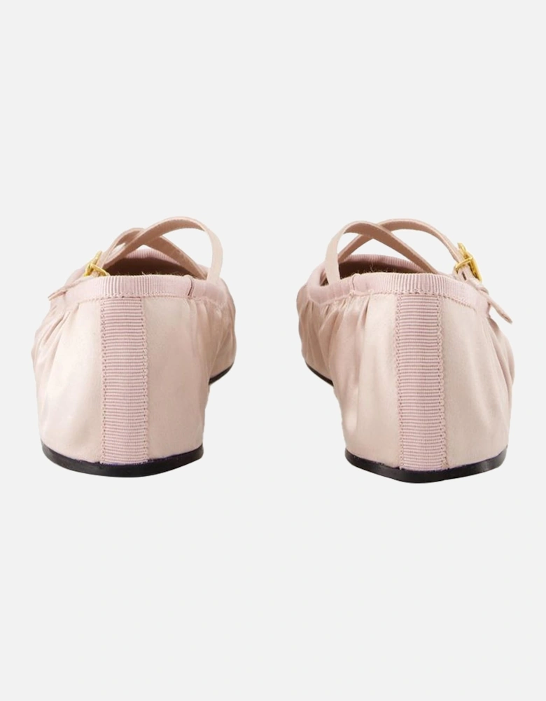 Ballet Flats Satin Crisscross Strap