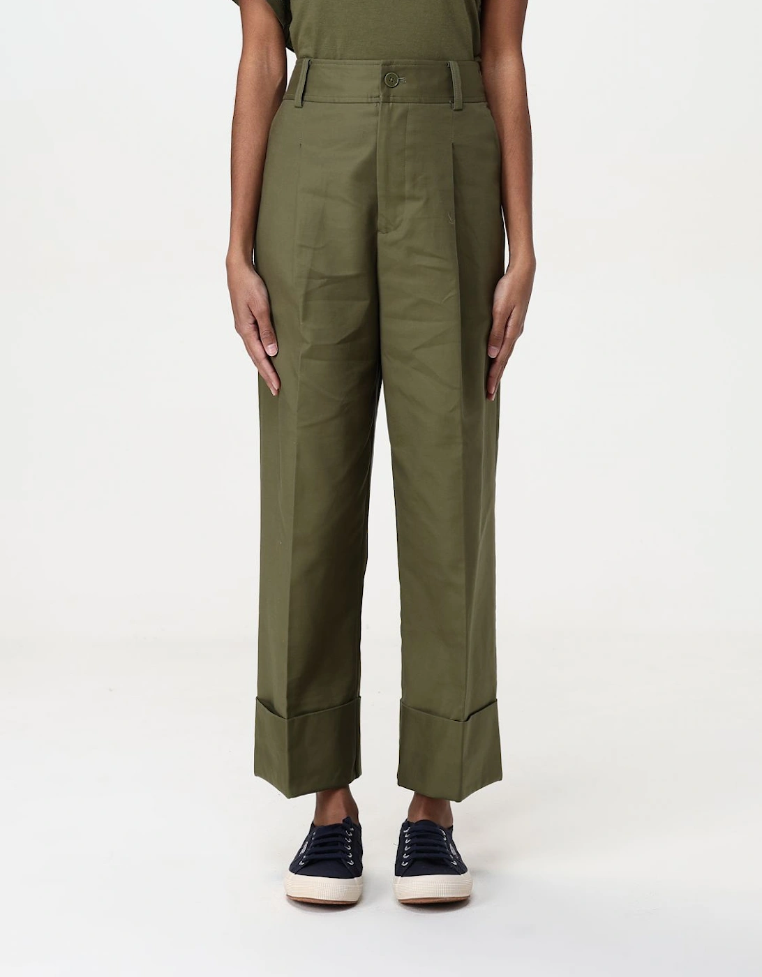 Pleated Cuffed Cotton Pants, 5 of 4