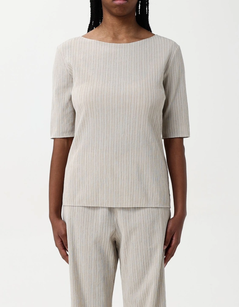 Relaxed Knit Top Short Sleeves